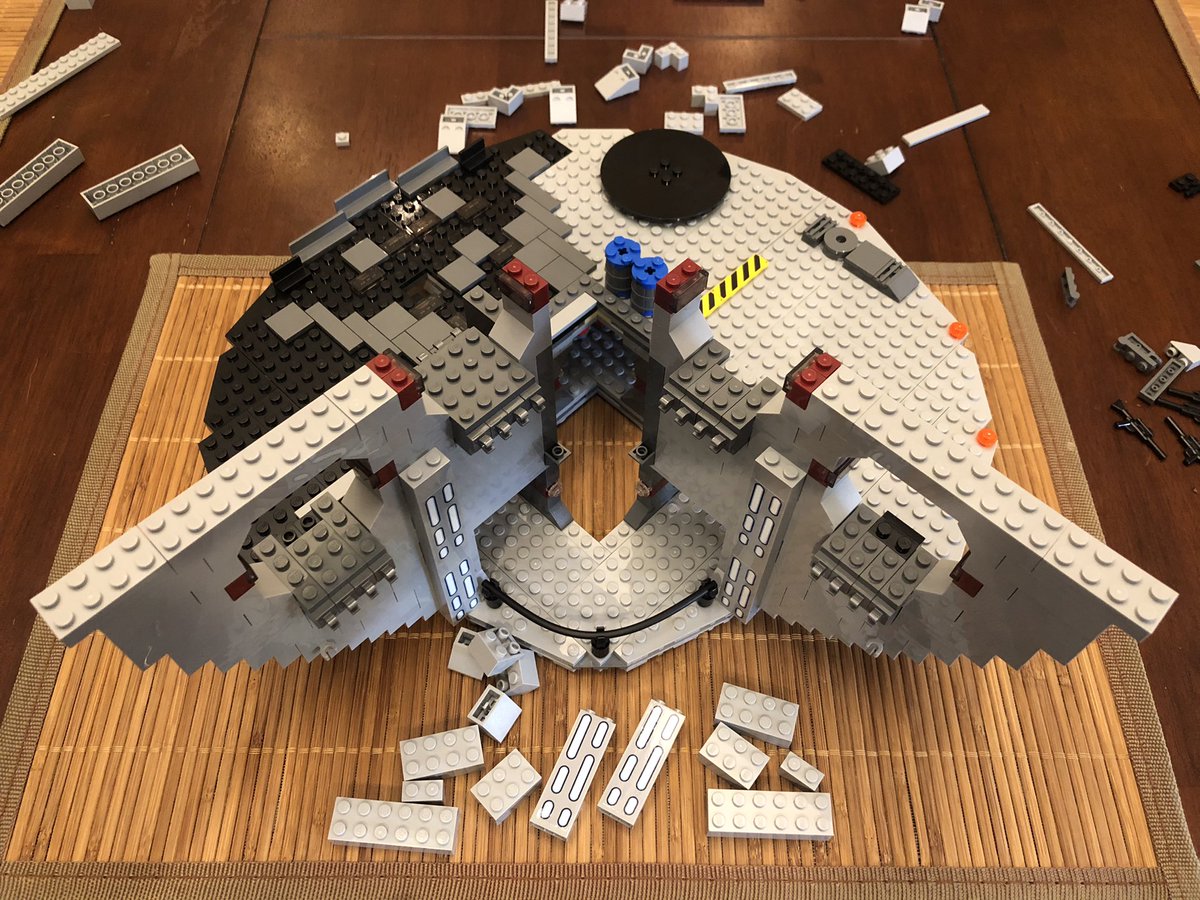 It just keeps getting taller. We’ve got 3 sections of power modules and we aren’t done yet, but we can see the support for the next level!  #LEGO  