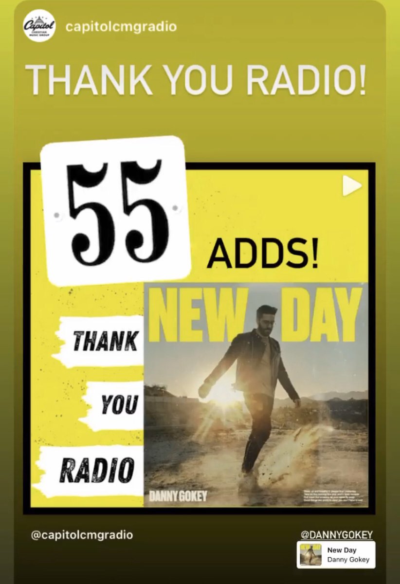 jannworth's tweet photo. Loved this song since Peoria! \0/ RT @dannygokey: THANKS to my AMAZING radio team &amp; all stations who added “New Day” to kick off the New Year!
Totally exceeded my expectations &amp; grateful for so many people to hear this reminder that there is HOPE
#newday  https://t.co/VD2dR0HIBm