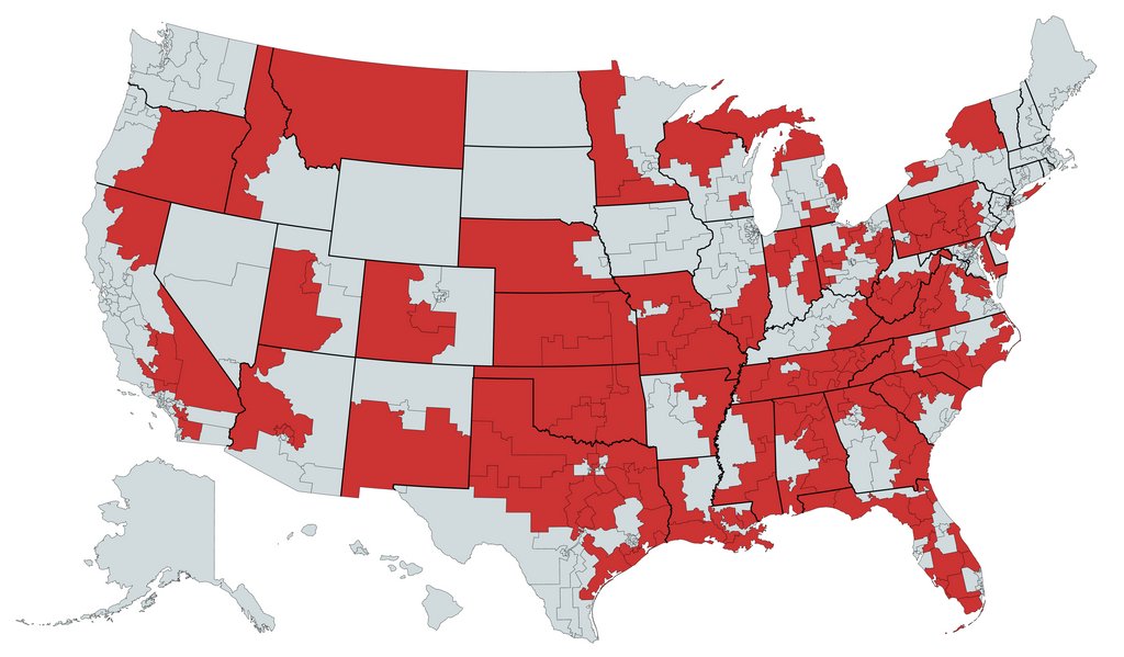 benjancewicz's tweet photo. If you live in one of these districts, your Representative objected to a legal, democratic election https://t.co/ZMjMnfs13K