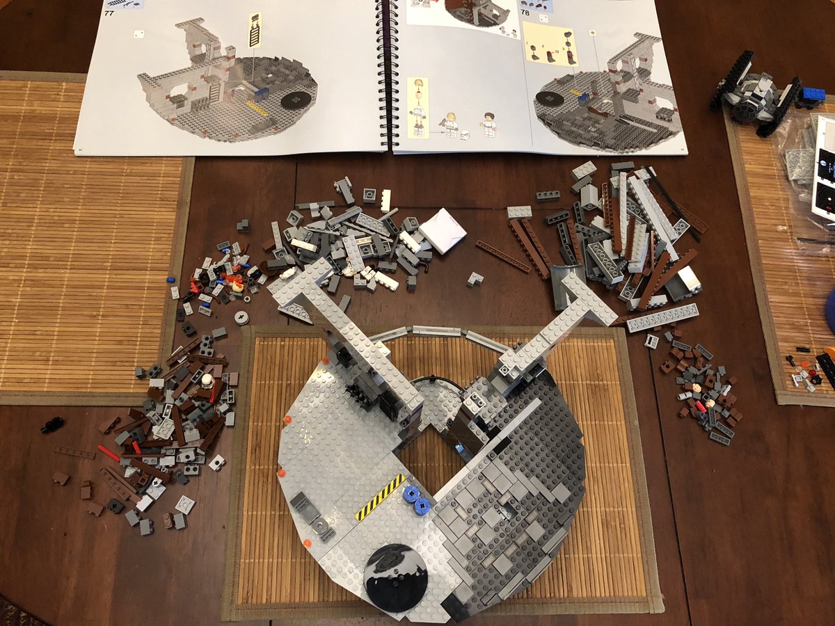 I did also get section 3 done, so here goes. There’s just soooo many pieces, and this is a smaller section! This one has Leia and Stormtrooper Luke.  #LEGO  