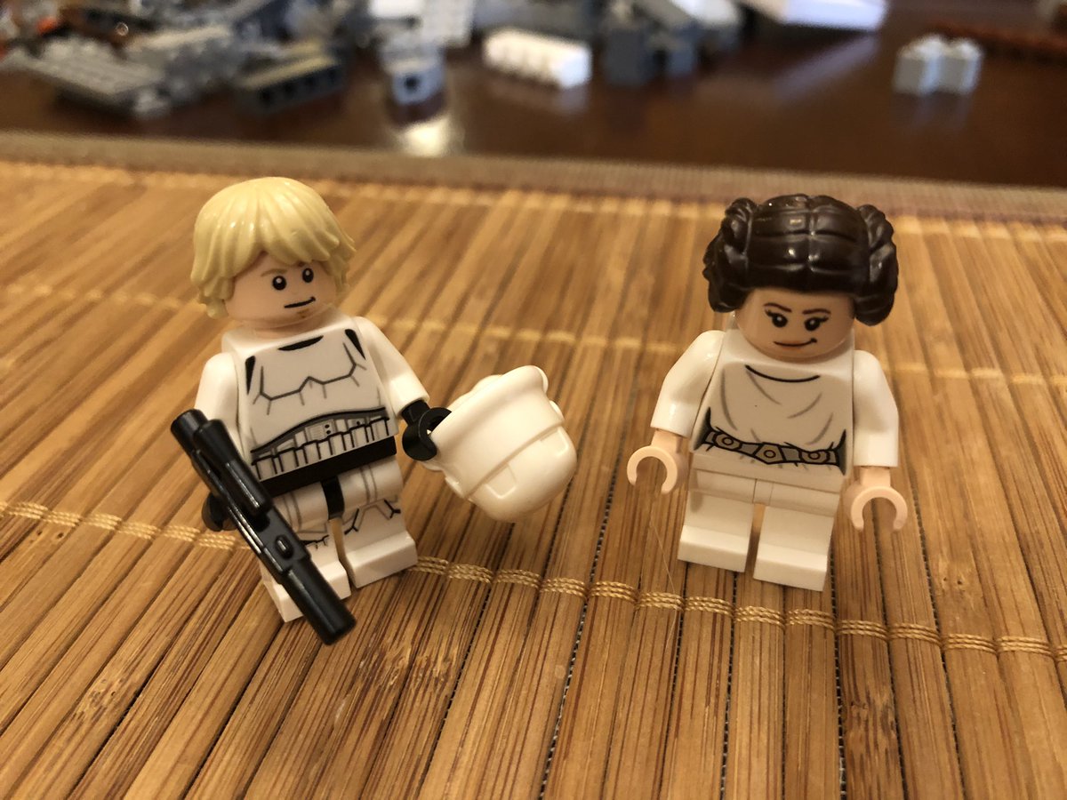 I did also get section 3 done, so here goes. There’s just soooo many pieces, and this is a smaller section! This one has Leia and Stormtrooper Luke.  #LEGO  