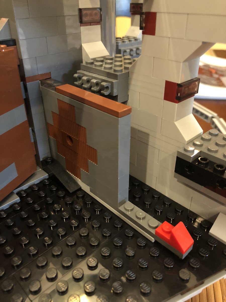 Next is a sliding door. It blocks entry to this segment, and slides out to open it.  #LEGO  