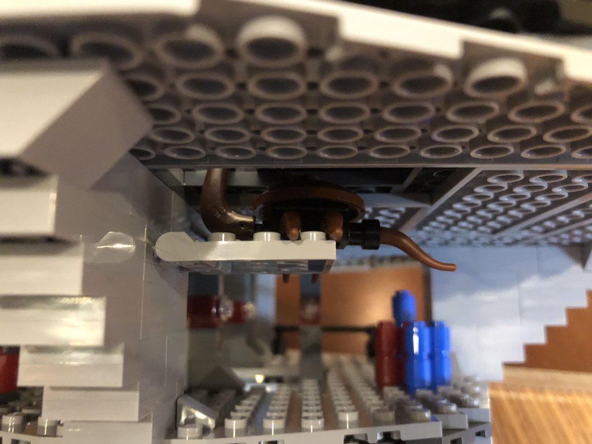 It’s tricky to fit it through the hole in the floor, but it lets the monster pop up and look around! Section 3 is fairly small but it took a few hours! Have I mentioned the Death Star is HUGE?Done for tonight, I’ll be working on it over the weekend, whee!  #LEGO  