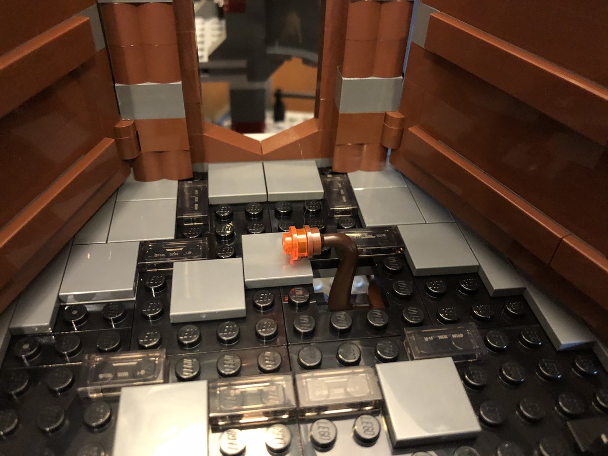 It’s tricky to fit it through the hole in the floor, but it lets the monster pop up and look around! Section 3 is fairly small but it took a few hours! Have I mentioned the Death Star is HUGE?Done for tonight, I’ll be working on it over the weekend, whee!  #LEGO  