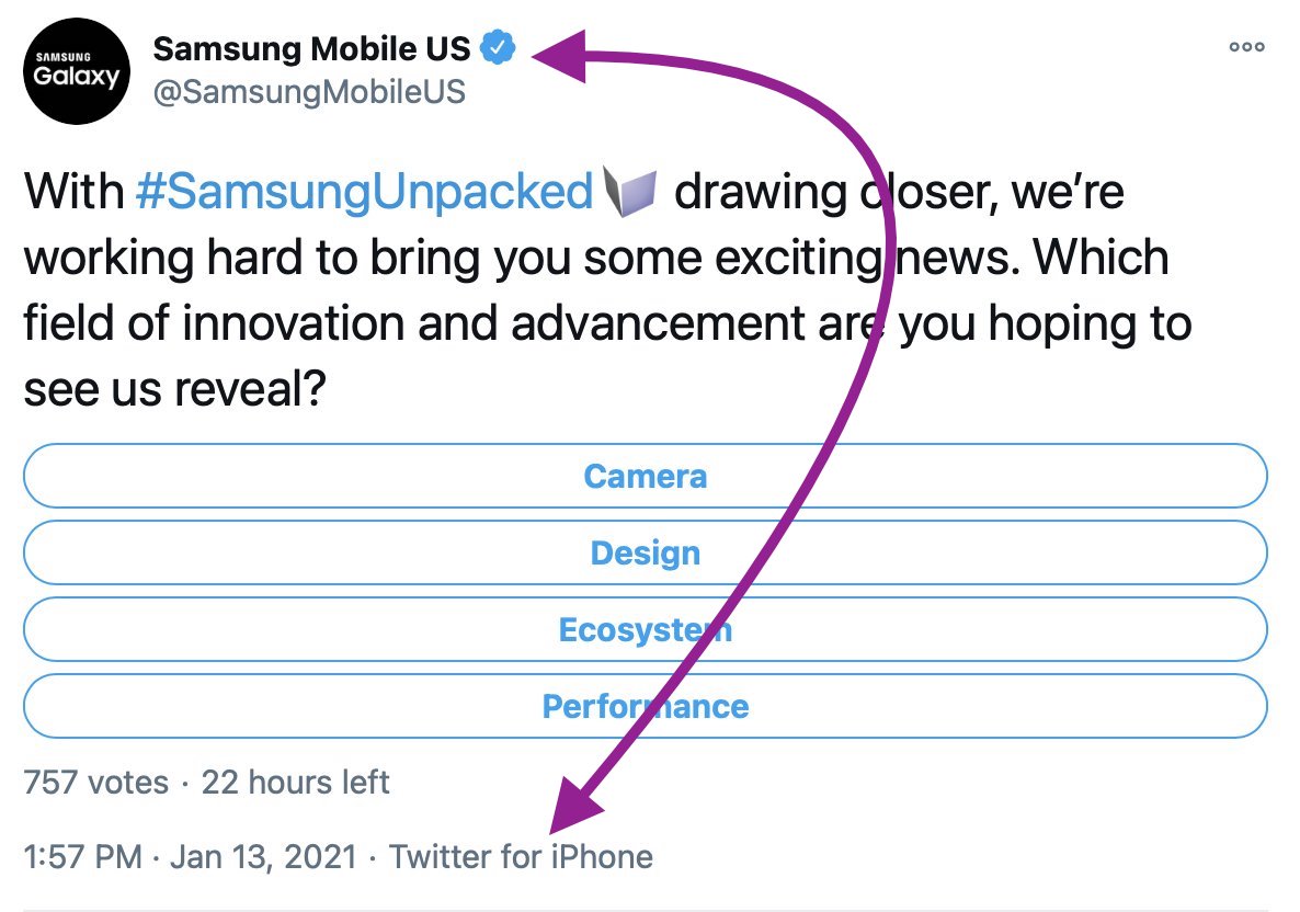 mikovsky's tweet image. Whoops! #samsung #iPhone #socialmediafail #SomeoneIsGettingANewJob