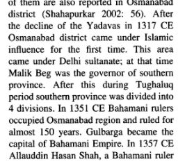 तुमच्या म्हणण्या नुसार 'उस्मानाबाद' चे नाव हे हायदराबाद चा ७वा निजाम मीर उस्मान अली खा यांच्या नावावर ठेवले गेले. हे बरोबर आहे, पण ते का ठेवले गेले याचे नाव ठाऊक आहे का ? प्राचीन काळात या भागाचे नाव 'धाराशिव' होते.