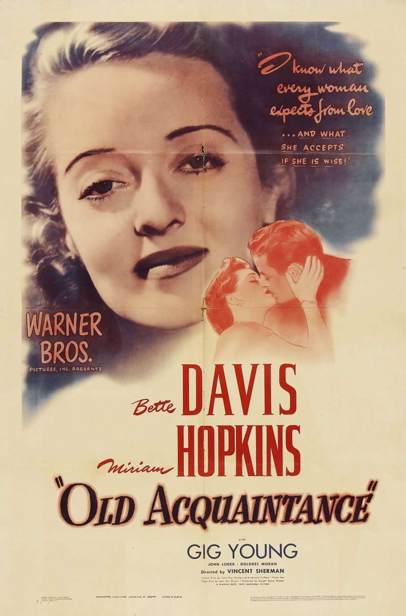 I enjoyed tweeting along with all of you with Old Acquaintance. Here's a poster from the film to bid you good night.  #OldAcquaintance  #TCMParty