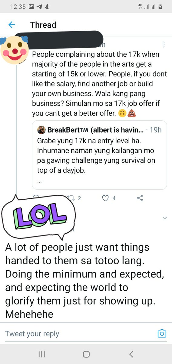 PilosopoKwatro's tweet photo. I am disgusted with these QTs.

Boomer logic.

Parang kayo yung mga kano na kapag nabayaran student loans na eh, magrereklamo na bakit may student loan forgiveness na for all.
Nabayaran ko naman akin ah, bakit kayo, hindi.

It doesn't mean when you suffered, others have too https://t.co/XIjfK0zSk5