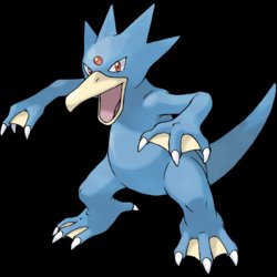 LimitedPokeFact's tweet photo. Golduck's appearance has aspects of a duck, a platypus, and a kappa. https://t.co/KxcTF9GtBu