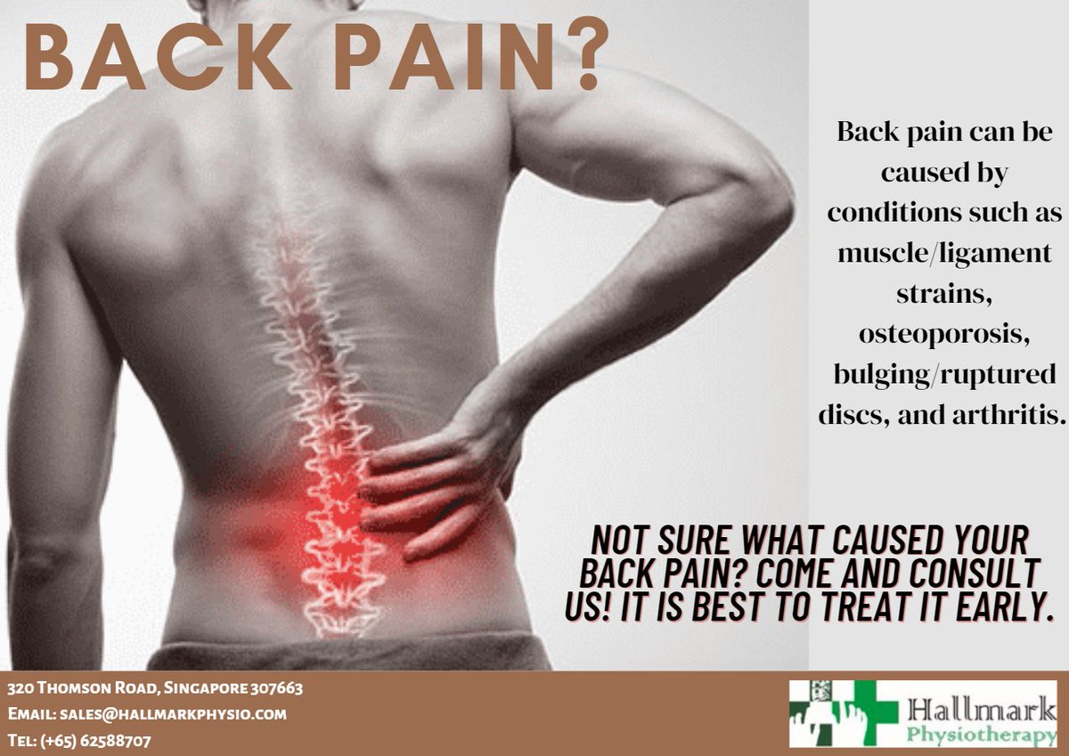 HallmarkPhysio's tweet image. Back pain? Wait no more! Come and consult us!
