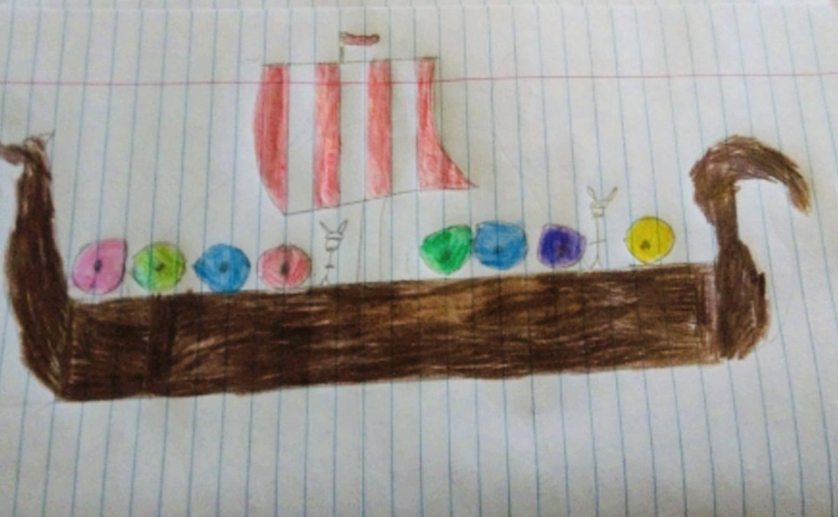 Broadlands_hfds's tweet photo. Year 5 Online Home Learning: We are learning all about the Vikings. Year 5 have been drawing amazing Viking Longships. These are just a few of them. What great detail and colour. Well done everyone. 🤩 #BLANDSTopic #BLANDShistory #BLANDSart #superproudteacher https://t.co/GGOOc2yxJx
