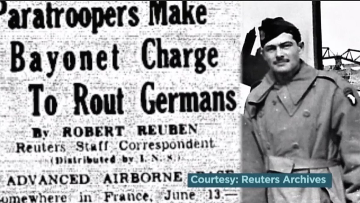 Reuben went through parachute training school in Hungerford, England in 1944, receiving his jump wings after the standard 5 training jumps. He was assigned to jump in the same aircraft as Gen. Maxwell Taylor who was at the time in command of the 101st Division. /8