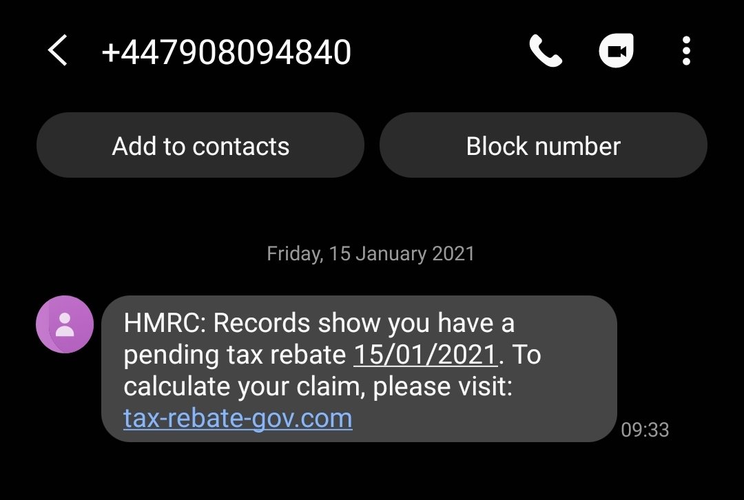 pronetworksuk's tweet photo. Scams arent just limited to emails, they come via text messages too.
Stay alert people. https://t.co/wwbOfhUAa3