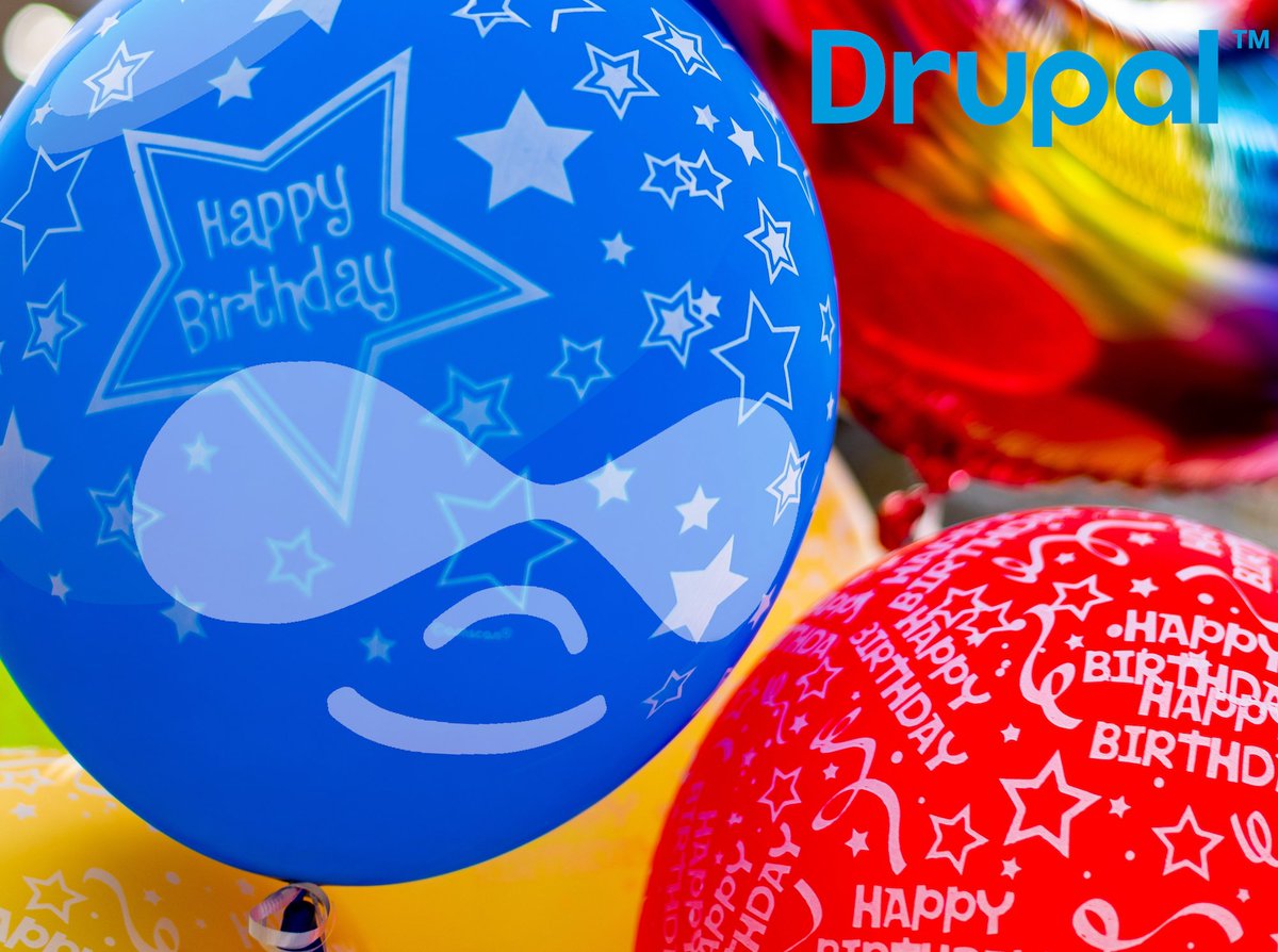 Vandaag vieren we de 20e verjaardag van #Drupal en doen we de aftrap naar een jaar vol festiviteiten rondom deze fantastische  mijlpaal. Een mooie gelegenheid om herinneringen met elkaar te delen en nieuwe herinneringen te maken! 

#CelebrateDrupal #HappyBirthdayDrupal