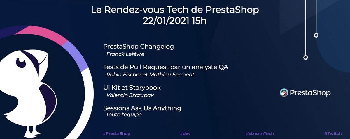 mathieuKs's tweet image. Rappel: dans une semaine à 15h ce sera la première édition du Rendez-vous Tech de #PrestaShop sur twitch.tv/prestashopdevs 😄