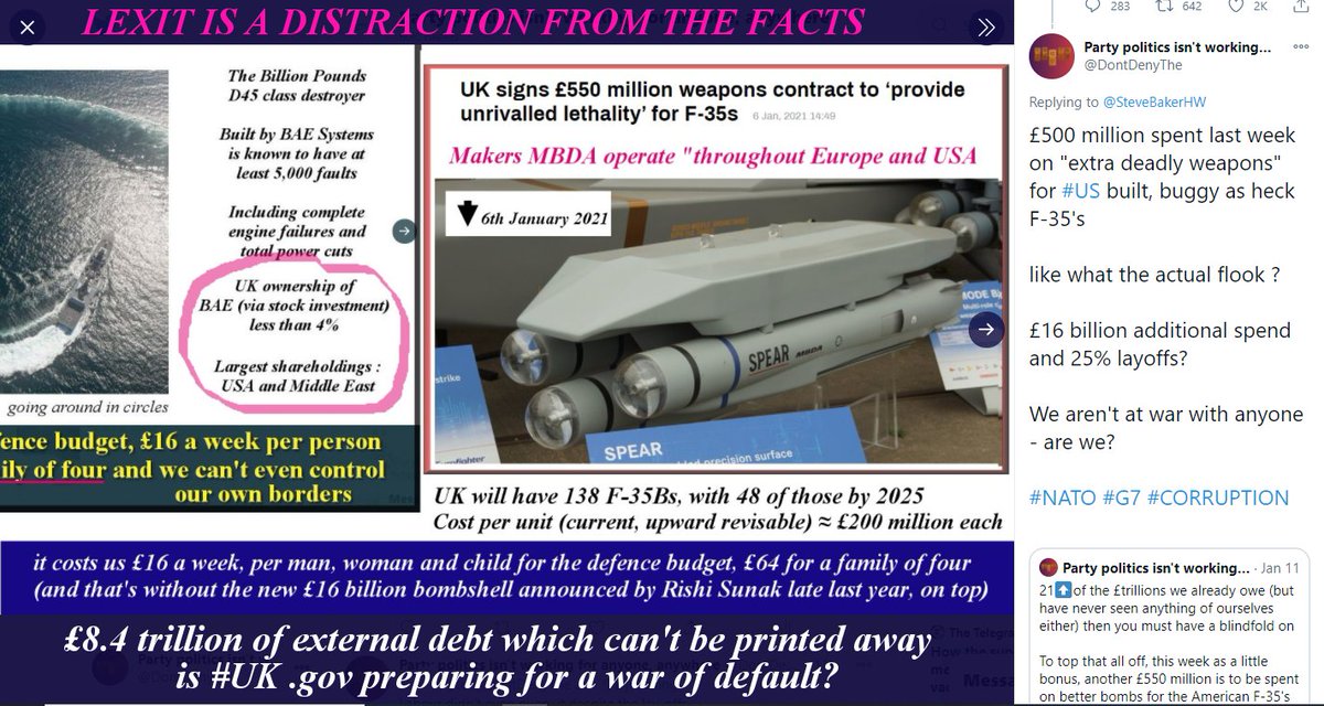 DontDenyThe's tweet image. folks should be more worried that the dollar is about to implode and all of the corrupt countries of "the west" will be exposed like a flasher on the tube 

#Lexit - assuming you have a job at all 🤣🤣 or make it to 2022 without FULL WAR being declared

#dealy #corrupt times