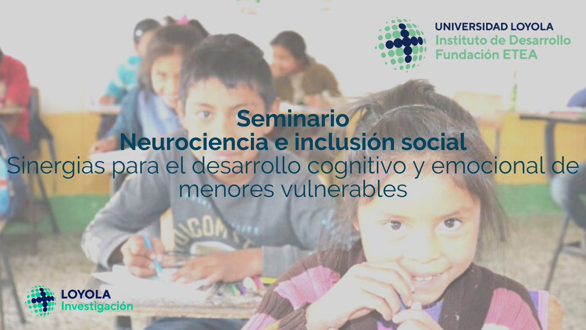 El próximo 28 de enero celebramos un seminario sobre "Estatus socioeconómico y desarrollo cognitivo en la infancia y adolescencia: herramientas de evaluación innovadoras para poblaciones vulnerables" Inscríbete!! eventos.uloyola.es/59775/detail/n…