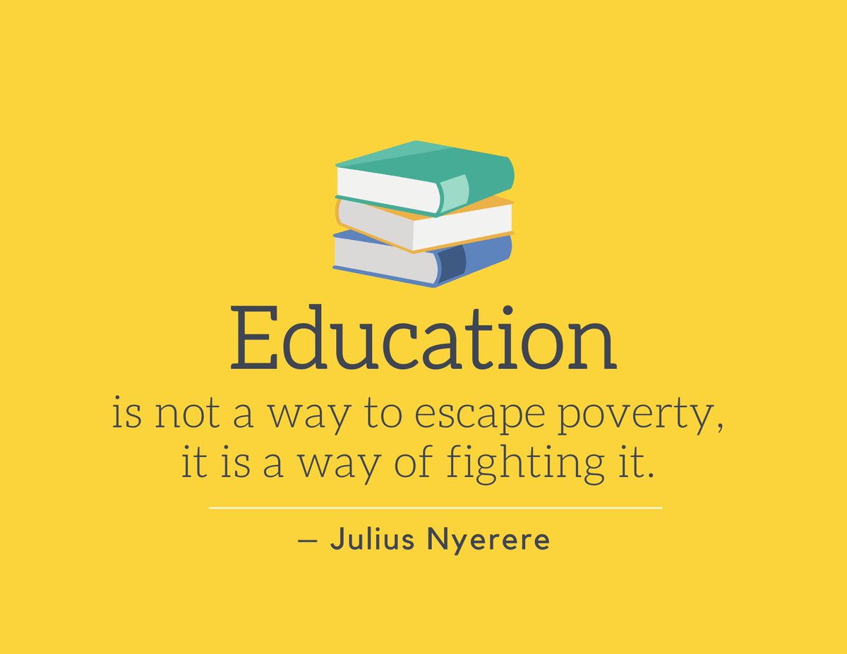 MbekiSchool's tweet photo. Education is not a way to escape poverty, it is a way of fighting it. – Julius Nyerere
#EducateAfrica #Unisa  #FightPoverty #TMSchool https://t.co/ThrhP6Dgfa