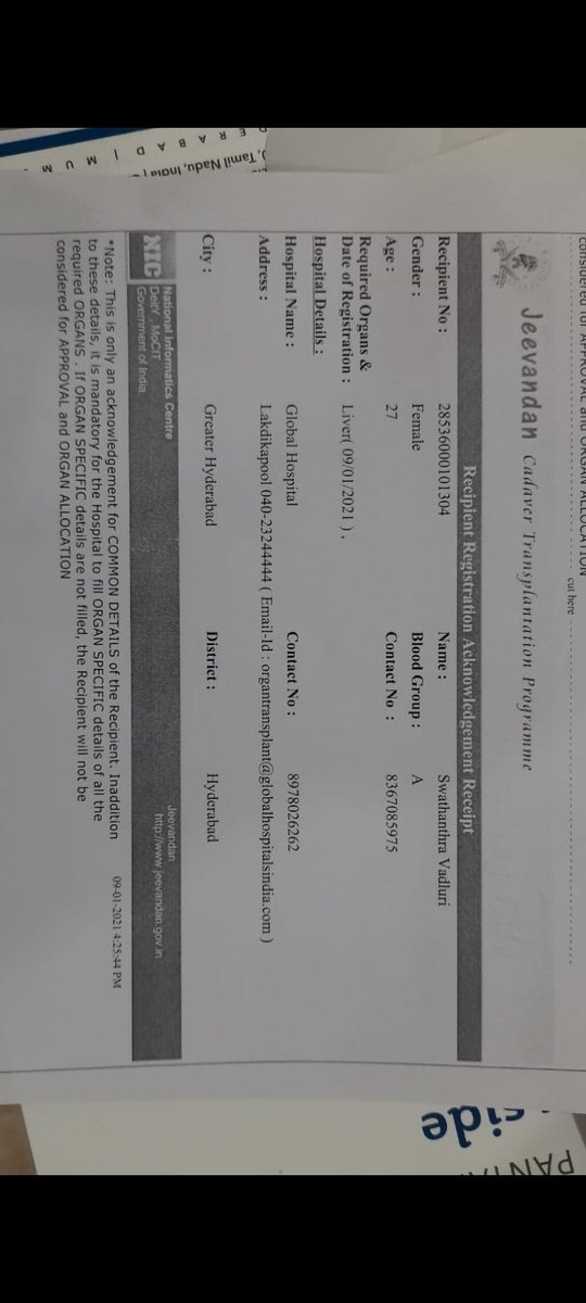 PavithraRupa's tweet photo. @KTRTRS Good afternoon sir,myself Vadluri.Pavithra,Aeo,Nirmal district sir,na own sister Vadluri Swathanthra ki liver transplant cheyali antunaru sir doctors,the operation cost is 28 lakhs sir.please help to my family sir,we registered in jeevandan scheme also sir for liver donar https://t.co/Ag74dNlYgF