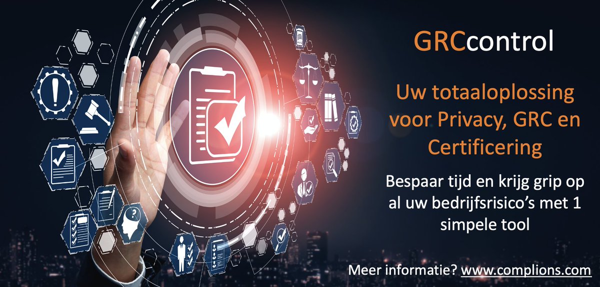 CompLionsGRC's tweet image. KLAAR VOOR 2021? | GRCcontrol van CompLions biedt met standaard functionaliteiten uw organisatie de volledige flexibiliteit om al uw Compliancy doelstellingen voor 2021 te realiseren! #GRC #Compliance #AVG #Risk #security