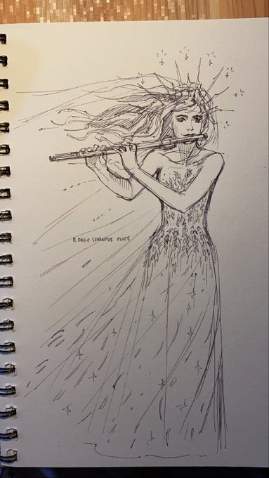 some flutist I imagined wearing zuhair murad gown playing riccardo drigo's harlequin's millions serenade 