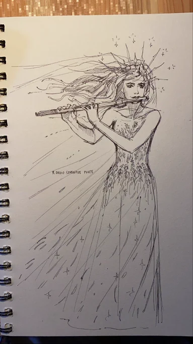 some flutist I imagined wearing zuhair murad gown playing riccardo drigo's harlequin's millions serenade 