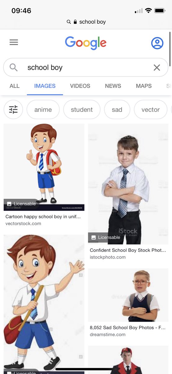Saw a thing on the internet and decided to try it too. This is what you get when you google ‘school boy’ and then ‘school girl’. This is why we talk about the blatant objectification and sexualisation of girls. This is why we focus on the oppression and abuse of girls.