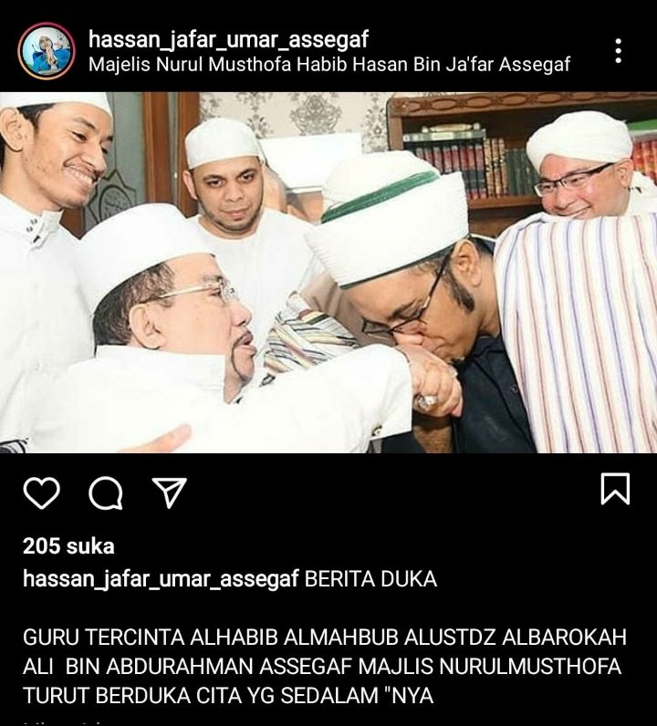 Innalilahi wainnailahi rojiun 
Majlis Nurul Musthofa turut berduka cita sedalam dalamnya
Ya habibana Ali syirillah ...😭😭😭
 🥀🥀 permata kini sudah tiada di ambil oleh sang pencipta 
Allahhuakbar .... #YaahabibanaAli😭😭