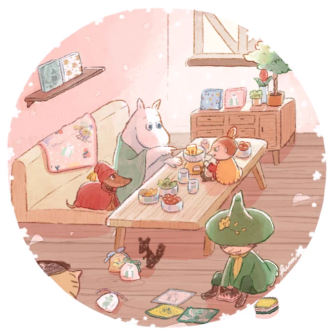 ムーミンの一番くじかわいいー! 
