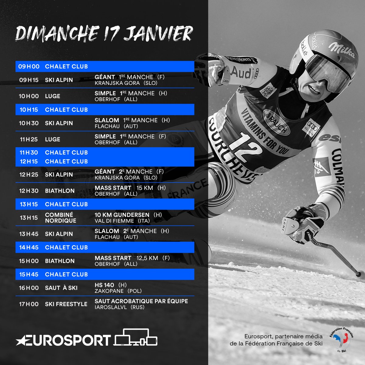 ChaletClub_'s tweet photo. Après cette belle journée de sports d'hiver, on se retrouve demain sur @Eurosport_FR pour la suite des festivités 🤗

#ChaletClub https://t.co/qyH0pHhjyZ