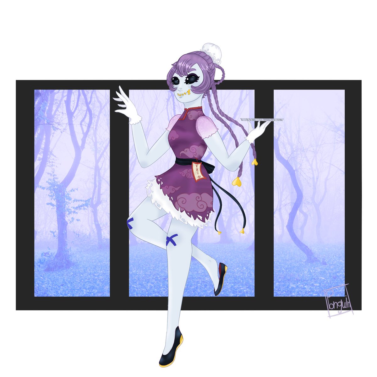 Ponguin5's tweet photo. Pokémon Gijinka Driftloon anyone?

#ghostype #pokemongikinka #OC https://t.co/V4Yyc45Dob
