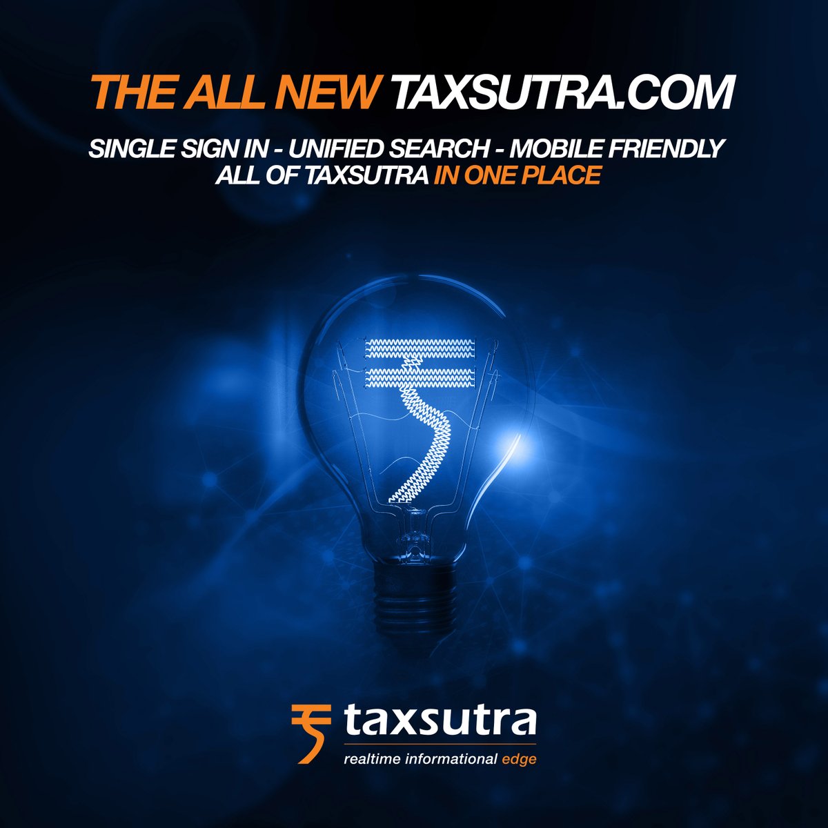Taxsutra's tweet photo. The All New https://t.co/1pyz6hkrJp. 
#SingleLogIn #UnifiedSearch #MobileDeviceOptimized Experience it... https://t.co/p6IBXQGfpM https://t.co/ntGjeGUubZ