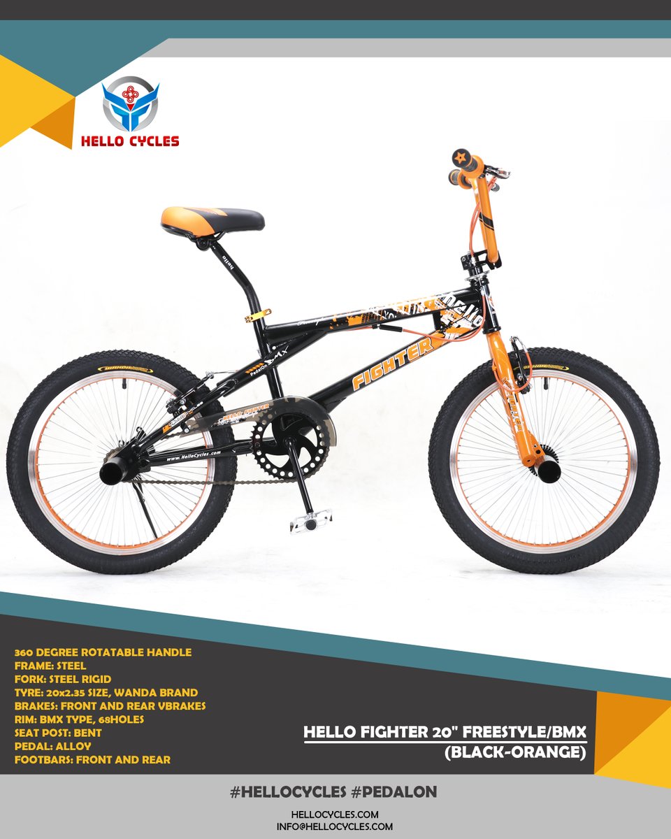 HelloCycles's tweet photo. HELLO FIGHTER 20" FREESTYLE/BMX (BLACK-ORANGE)

#HELLOFIGHTER #FIGHTER #FREESTYLE #BMX
#FREESTYLENEPAL #BMXNEPAL #BICYCLESINNEPAL #CYCLESINNEPAL #BICYCLEBRAND #BRAND

#HELLOCYCLES #PEDALON 
#HELLOCYCLE #HELLOBICYCLE #HELLO
#BICYCLE #CYCLE #BIKE #CYCLING #RIDE 
#NEPAL #KATHMANDU https://t.co/1OQGLPhque