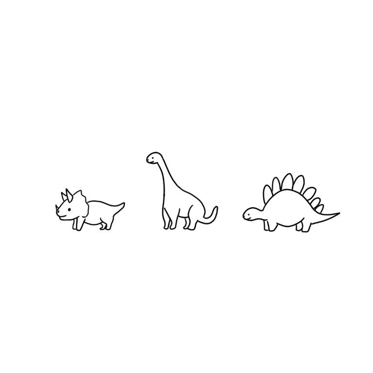 白黒 恐竜 イラスト モノクロ Josspicturexbnzg