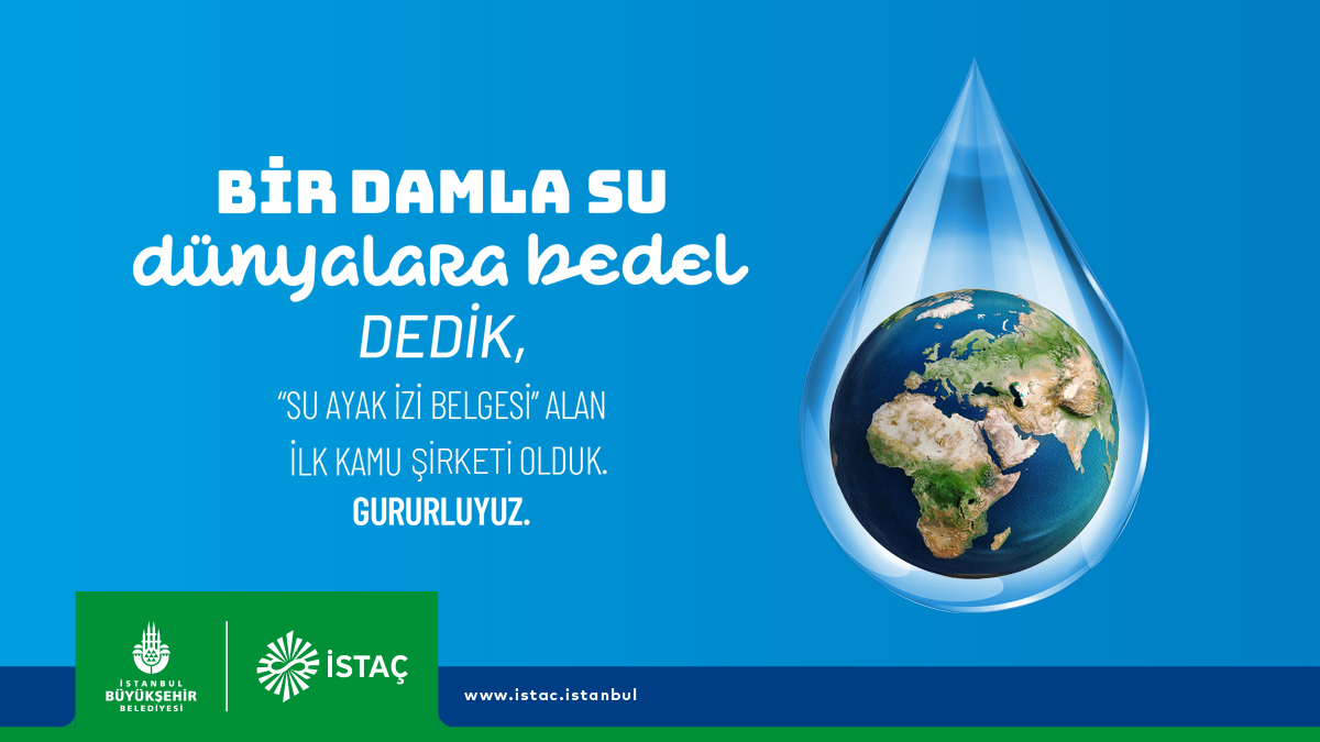 Su kaynaklarının verimli kullanılmasını hedefleyen ISO 14046 “Su Ayak İzi Belgesi' alan ilk kamu şirketi olduk. 
Gururla, tüm faaliyet alanlarımızda suyu sorumlu kullanmaya söz veriyoruz.💧🌍

#suayakizi #istaç #istanbul #ibb #çevreçözümleri #geridönüşüm