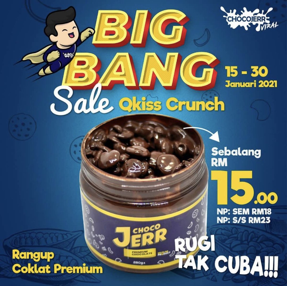Faresya_Muhamad's tweet photo. Lapar? Rasa nak kunyah? Tak tahu nak makan apa?
BIG BANG SALES IS HERE GUYS πππ
#Chocojerr Jimat sehingga 40% π± Memang giler ni, tak pernah lagi sales chocojar sampai banyak macam ni
JOM ADD TO CART NOW β£οΈ
https://t.co/8J3QMeMTPm https://t.co/cIXcJhT9xh