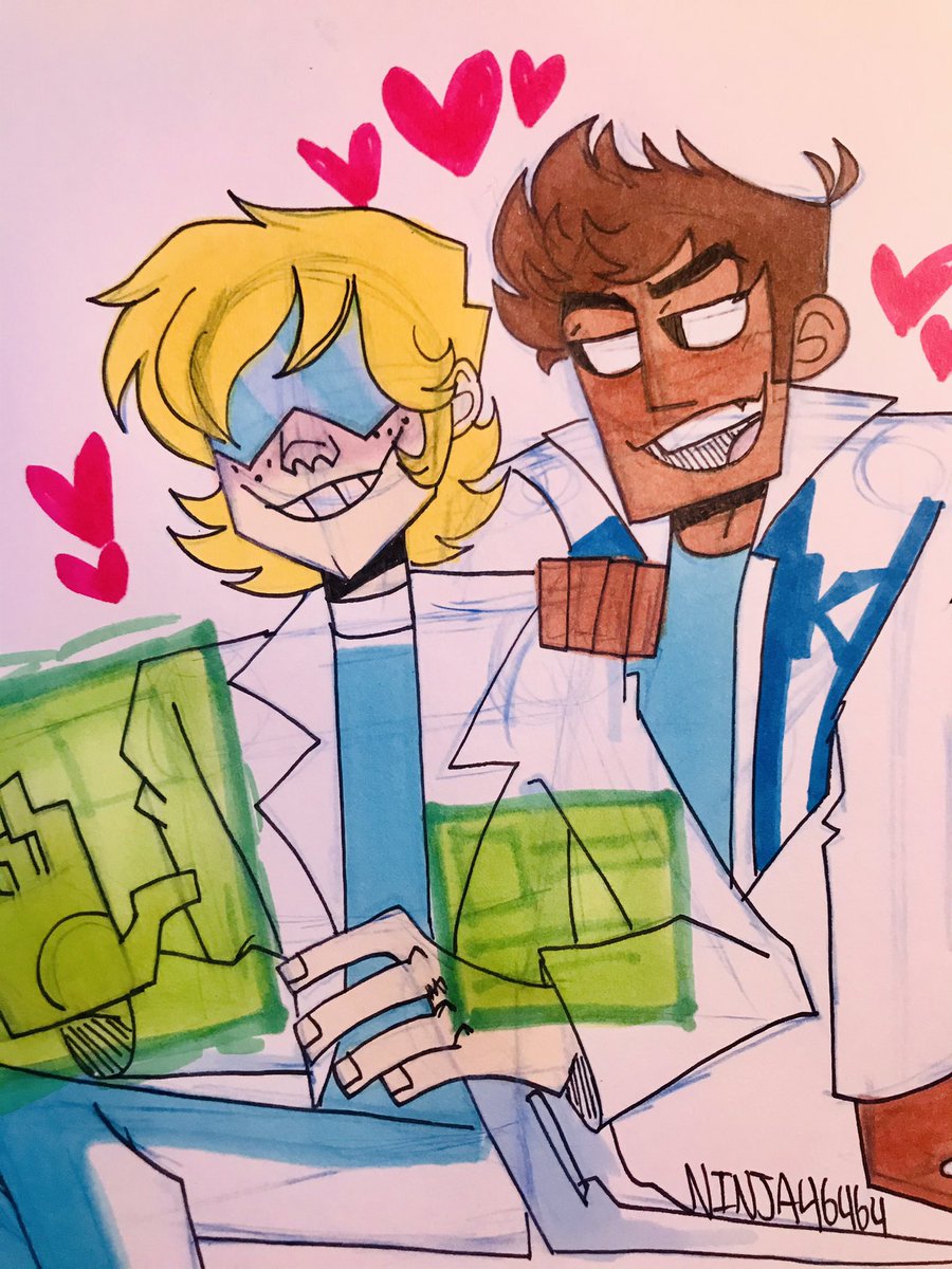 Ninja46464's tweet photo. For @PeachyVampire ( of my AU where mike and chuck stayed at Kane Co) #motorcityxd #motorcity #mikechuck 💖💙💚 https://t.co/siMS5YyUAg
