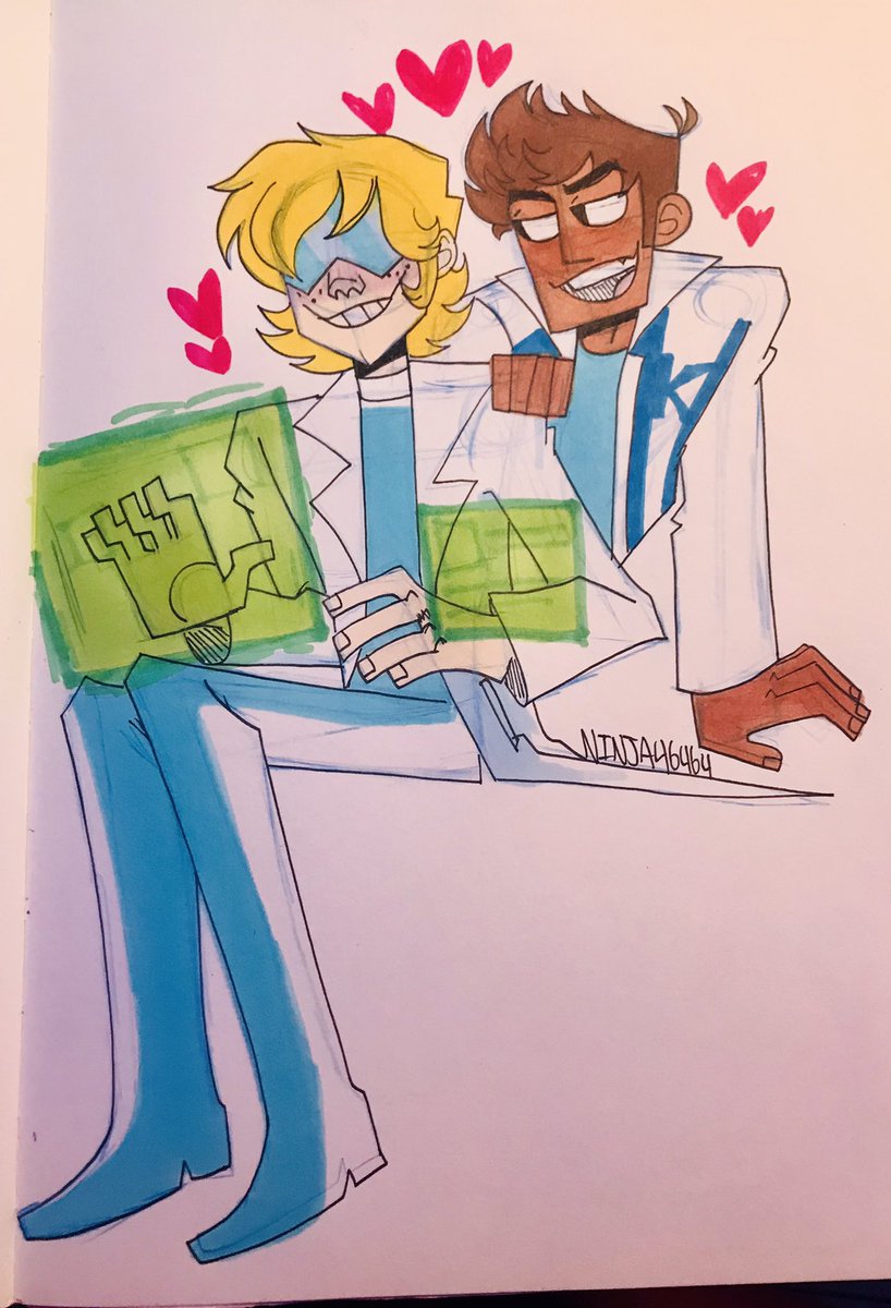 Ninja46464's tweet photo. For @PeachyVampire ( of my AU where mike and chuck stayed at Kane Co) #motorcityxd #motorcity #mikechuck 💖💙💚 https://t.co/siMS5YyUAg
