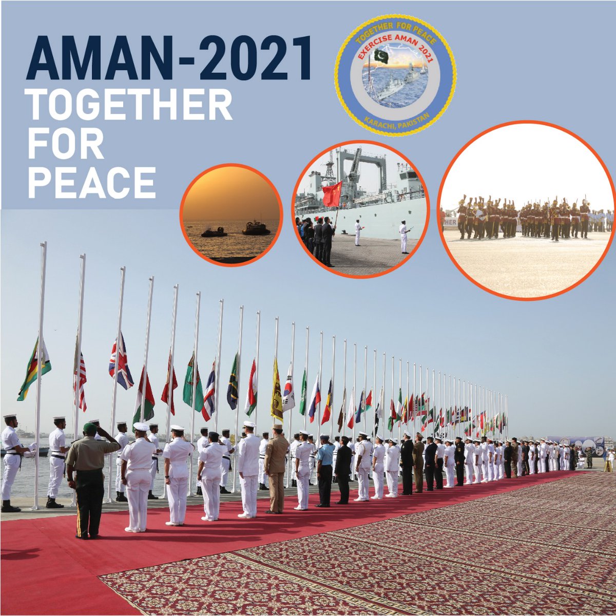 PakNavy exercise AMAN2021 makes sure participation of more than 40 countries. Pak Navy initiative of these exercises will definitely have massive diplomatic, economic  impacts on Pakistan
@TeamISPofficial
#PakNavyAMANExercise