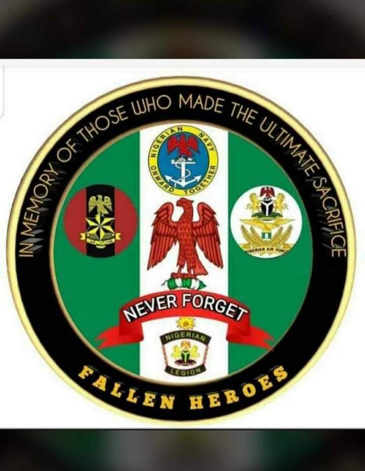 Today as always we remember those who served and are still serving to make Nigeria a great nation, we remember those who gave all or parts of their bodies in paying the price for our unity! We pay our respects and say THANK YOU for your SERVICE! We will NEVER forget!