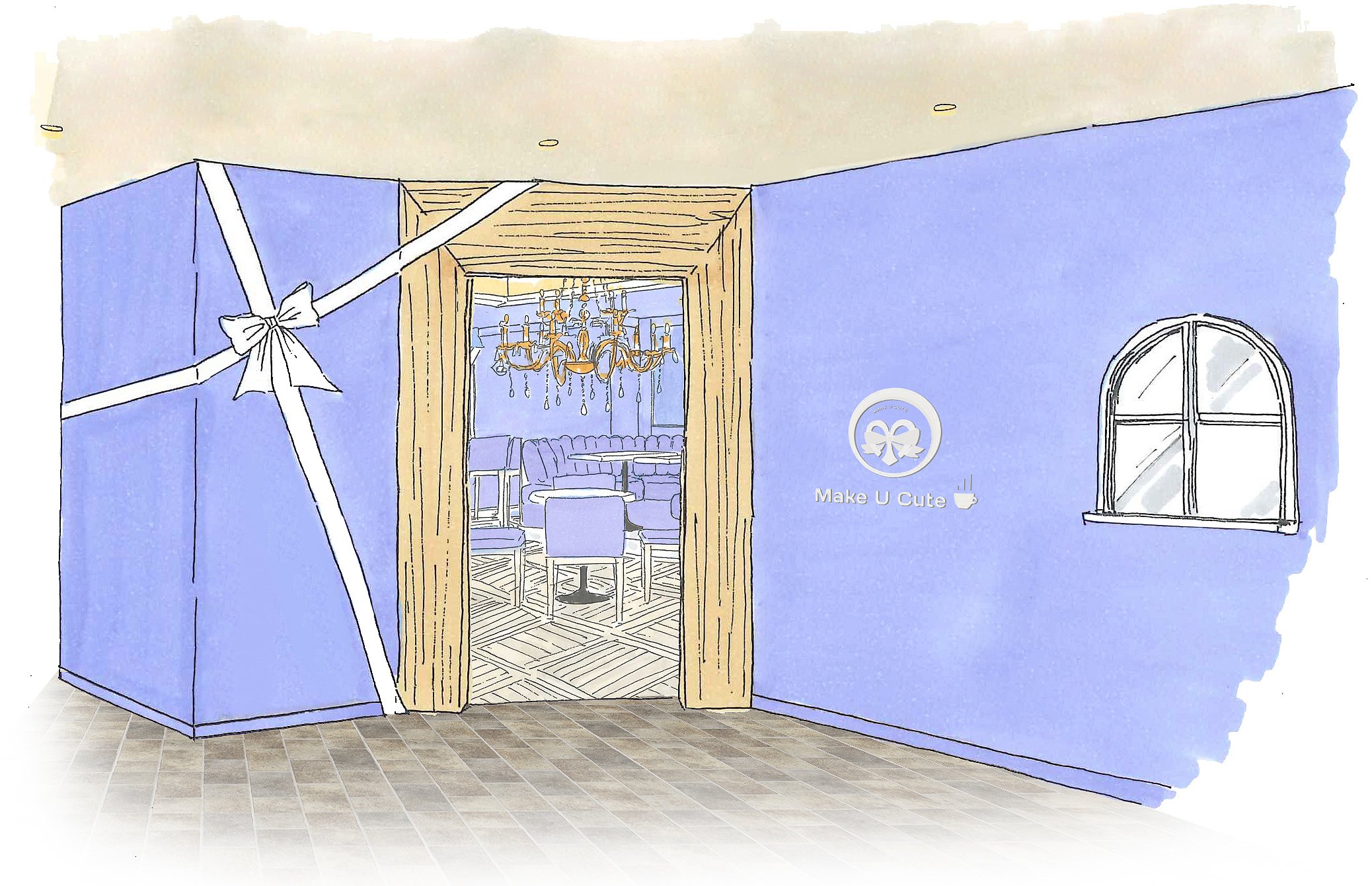 Make U Cute めいきゅ と 株式会社ring O のコンセプトカフェ部門 初の北海道展開となる1号店舗は 会社のフラグシップとして企画された あなたを可愛くする場所 This Place Makes You Cute Make U Cute 衣装 デザインと内装デザインはこちら