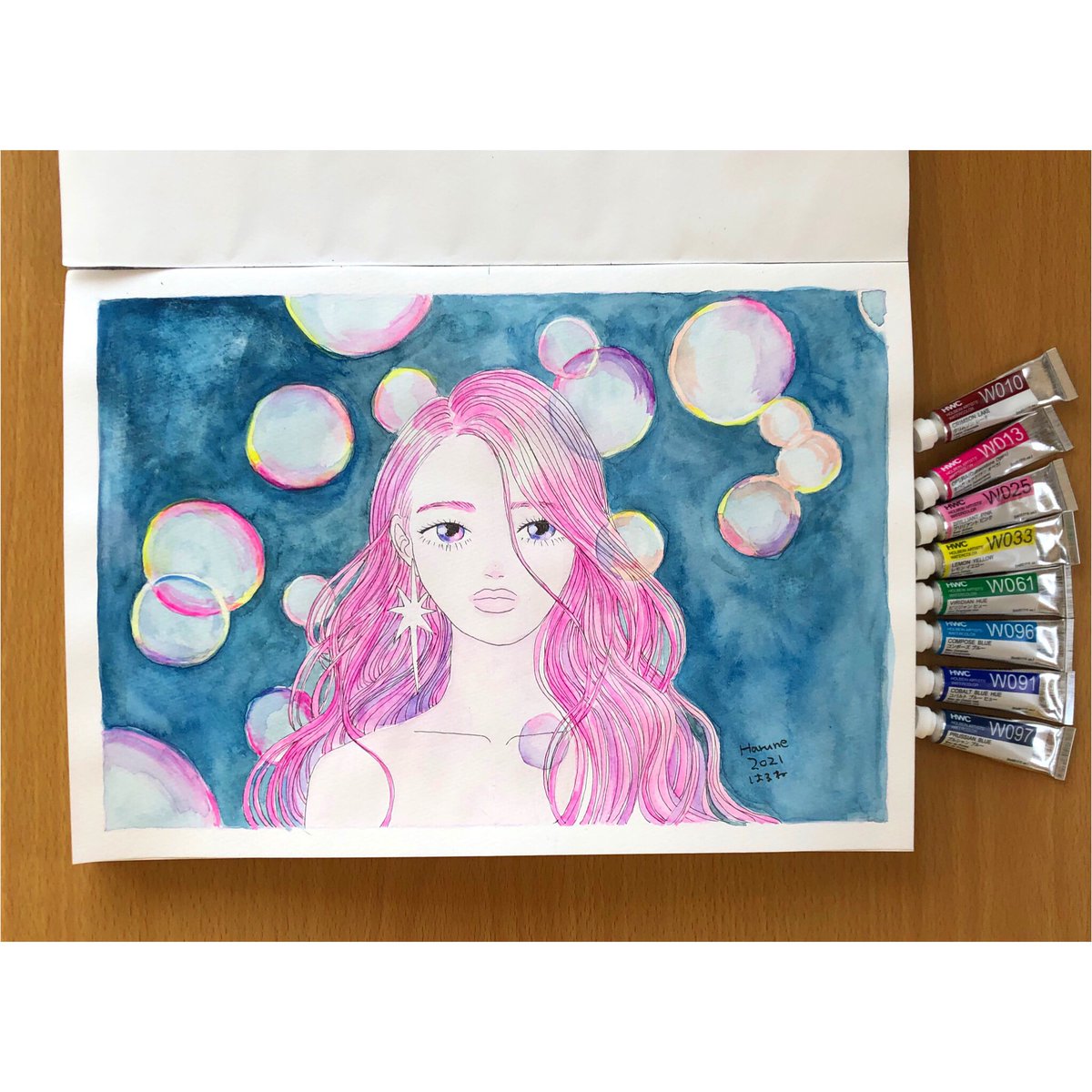 シャボン玉 エモい絵描けるようになりたい イラスト アナログイラスト ホルベイン イラスト好きな人と繋がりたい 透明水彩 水彩画 Illustration Art Watercolor Holbein イラスト アナログイラスト ホルベイン イラスト好きな人と繋がりたい 透明