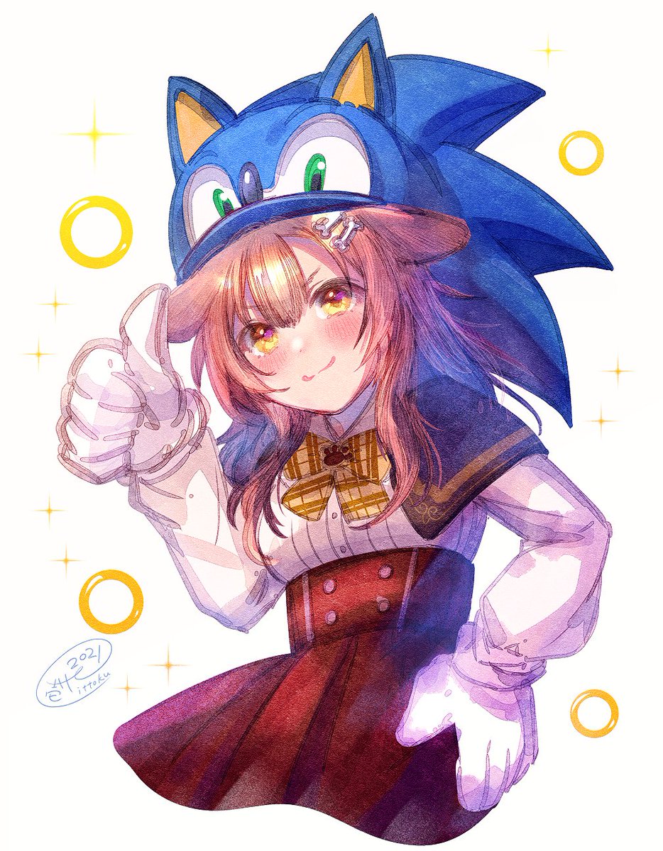 戌神ころね ,ソニック 「sonic Korone!! #できたてころね 」|壱十九 / illustratorのイラスト