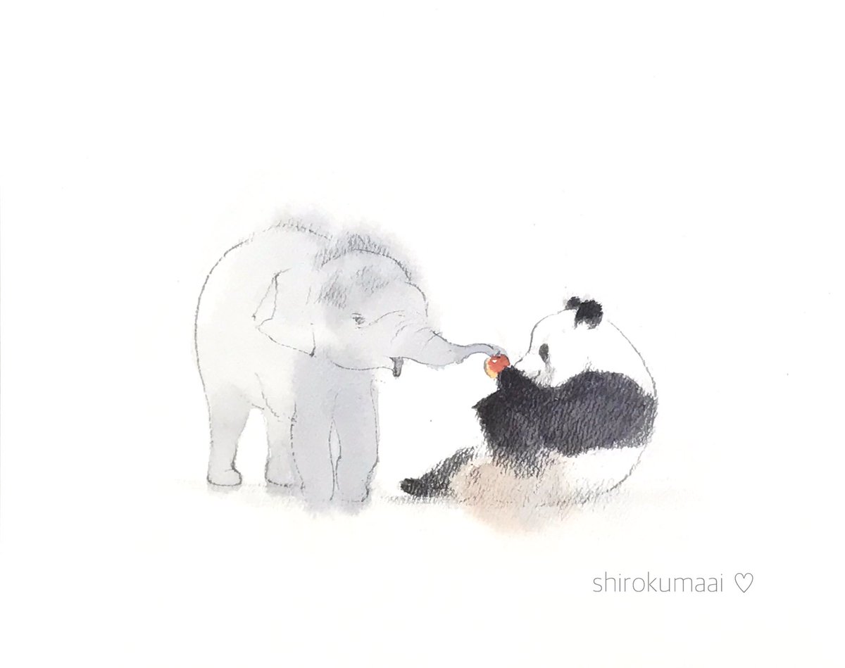 これおいしいんだよ Zzz 上野動物園 シャンシャ 中村 愛のイラスト