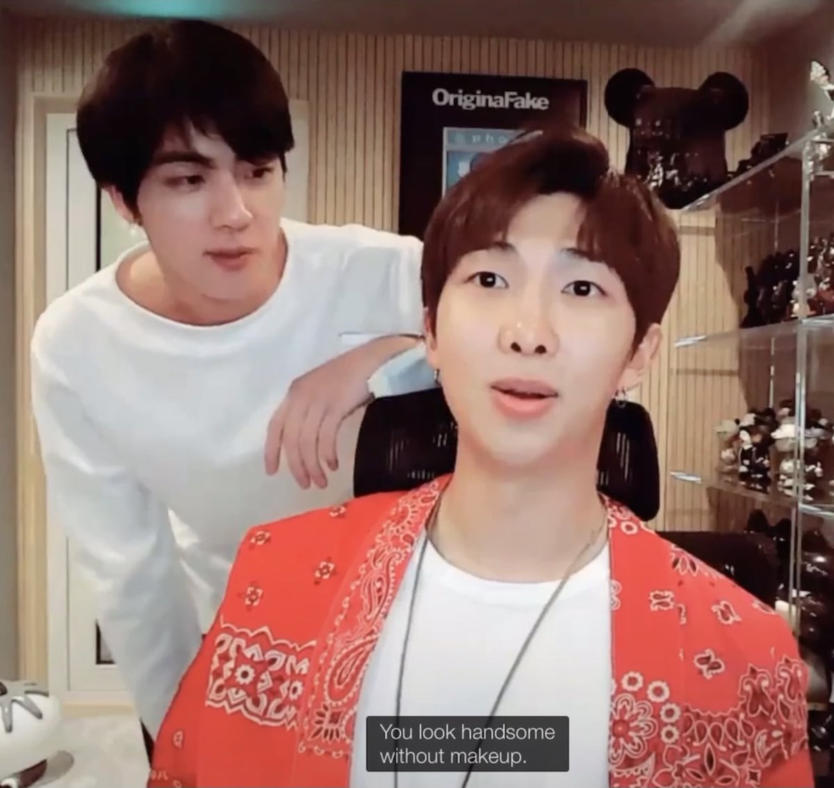 : you look handsome without makeup : hey, you’re handsome