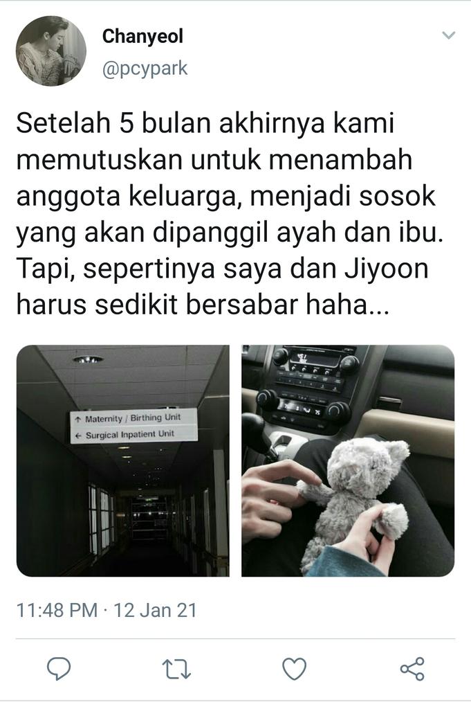 fleurrascent's tweet photo. Chanbaek au!

Hari itu, Chαnyeol datang ke rumah sakit bersama istrinya untuk konsultasi program kehamilan.

Tanpa diduga ia justru bertemu dengan Bαekhyun, mantan suaminya yang telah ia ceraikan 7 bulan lalu. Dan kini tengah berjuang melahirkan seorang diri di sana. https://t.co/76eac3Ni4p