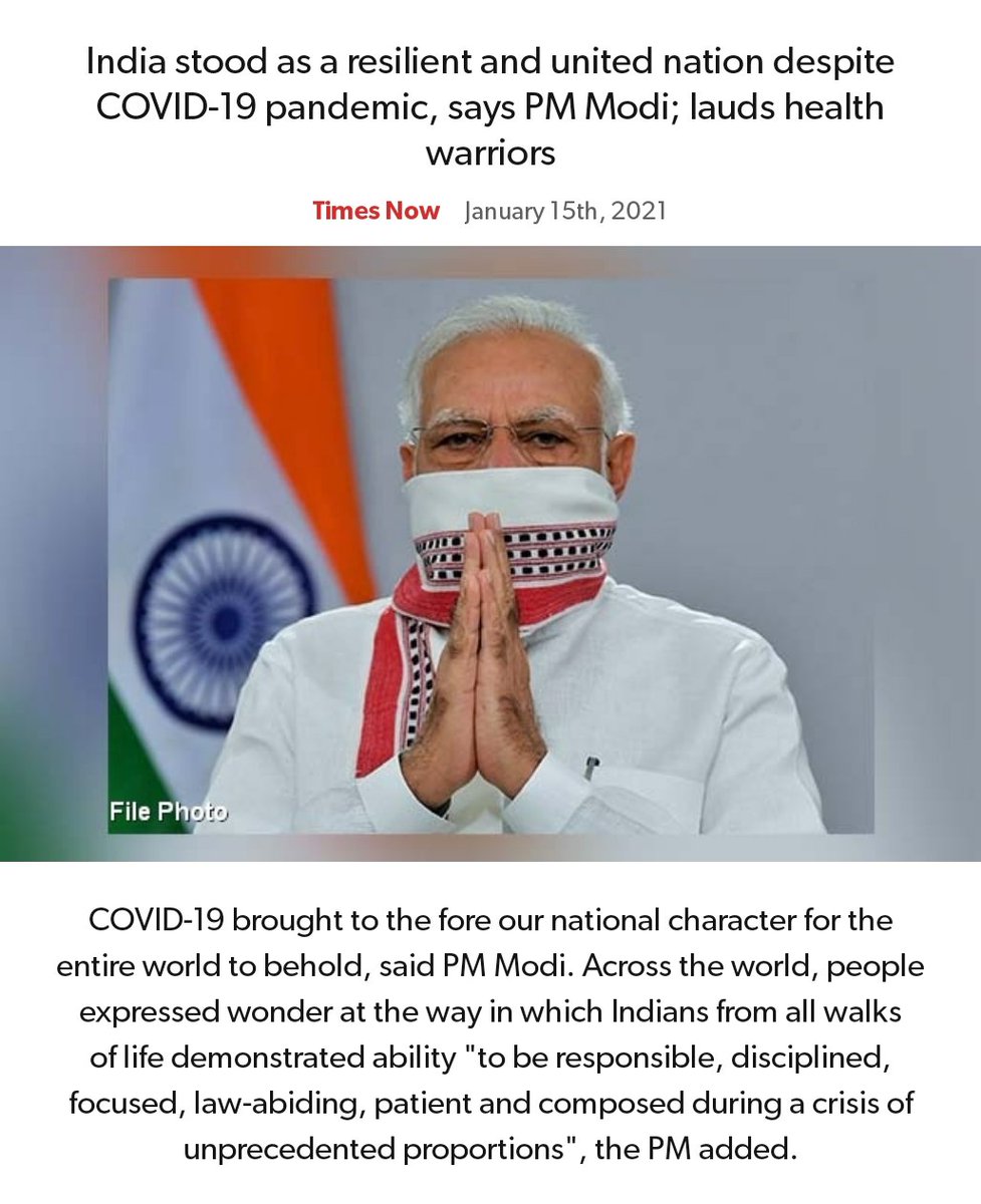 India stood as a resilient and united nation despite COVID-19 pandemic, says PM @narendramodi; lauds health warriors
https://t.co/rsN50hNSS5
via NaMo App https://t.co/4RJzYAKVCl