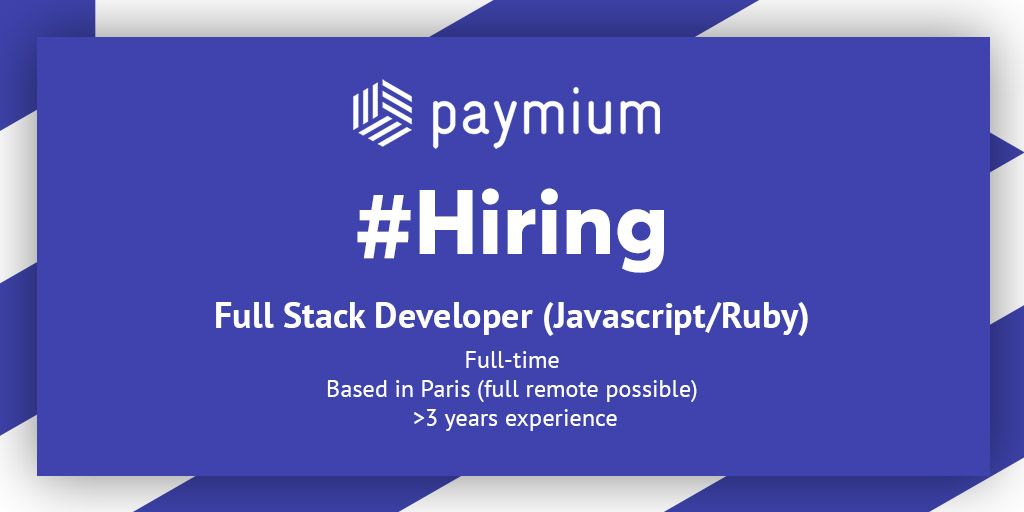 We are #hiring! 
Paymium is looking for talented men and women who want to be part of a worldwide revolution. Are you our next Full Stack Dev? 👨‍💻 👩‍💻
👉 Full description: buff.ly/3sgIsSx
👉 All open positions: paymium.welcomekit.co
#cryptocurrency #bitcoin #jobs