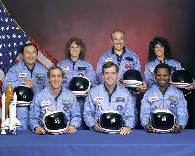 spacecentre's tweet photo. As we celebrate the achievements of the #ClassOf78, we also remember the 4 astronauts from the class who lost their lives in the Space Shuttle Challenger accident in 1986: Commander Dick Scobee and Mission Specialists Ron McNair, Ellison Onizuka and Judy Resnik. https://t.co/QsuO6IraTQ