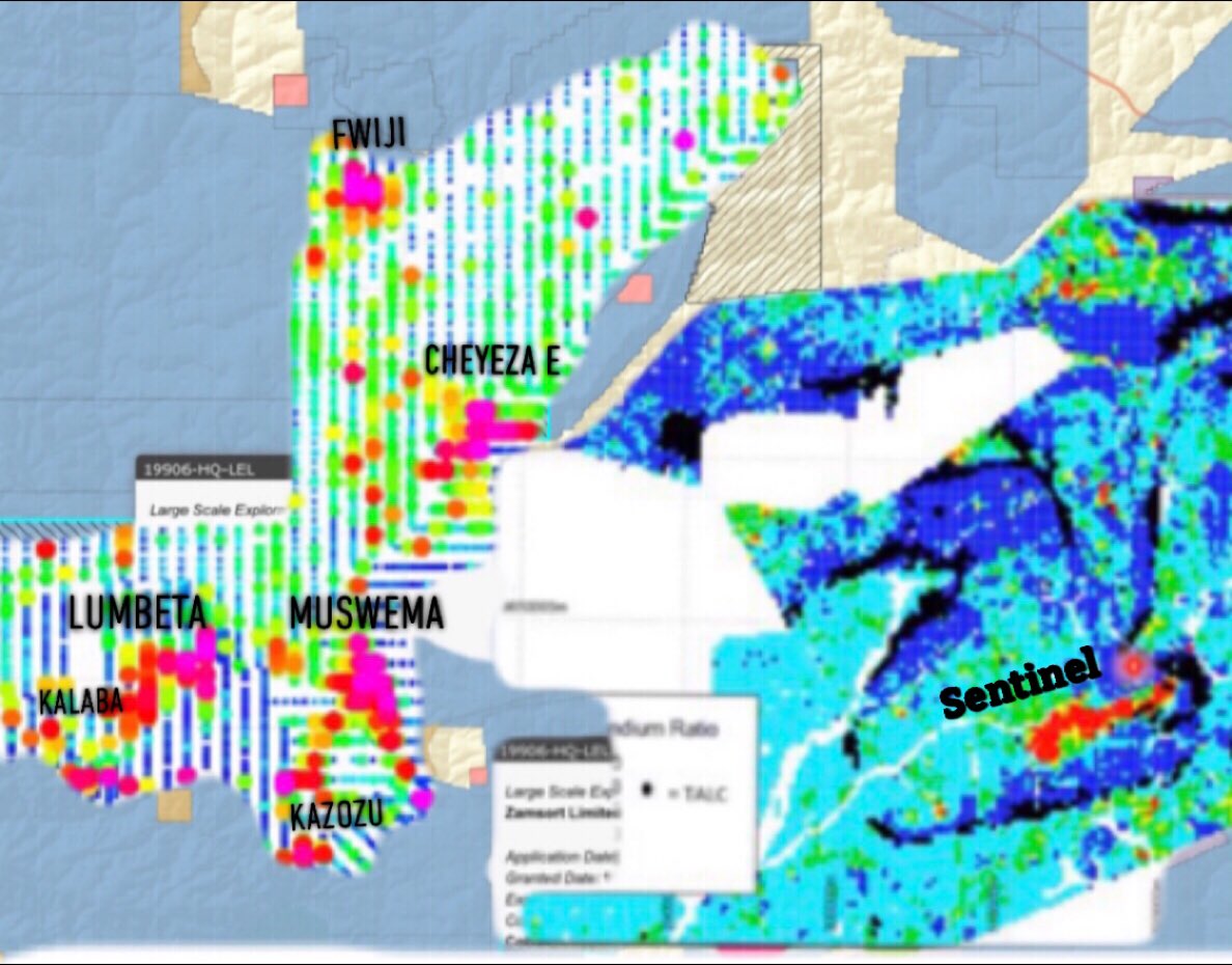 As you can see  #ARCM holds 4 targets of similar size to the Sentinel Cu:Sc anomalyDW has used his proprietary trick to find what he could not in FQM’s licenses. He has found the keys to his missing Tier 1s At what cost would Anglo would miss an opportunity like this?5/7